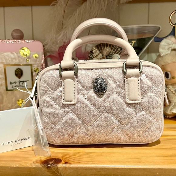 KURT GEIGER  Macro handbag  Kensington Crossbody Pink Bag NWT - Picture 1 of 12